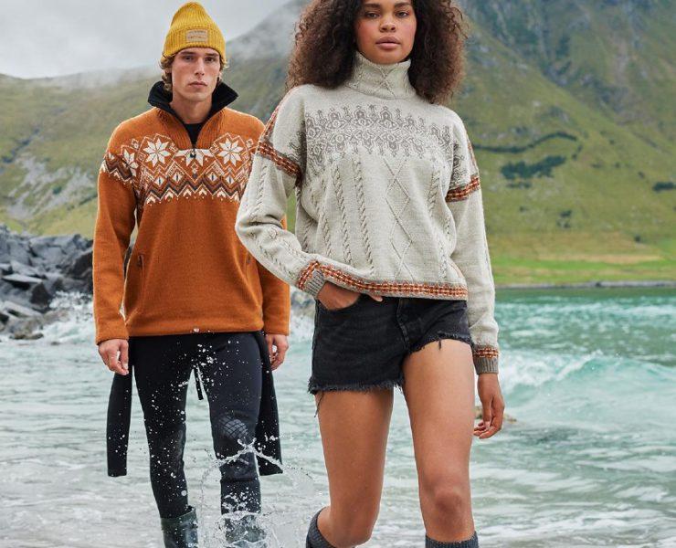 Dale of Norway Damen Pullover mit Kragen Aspøy - romantische Mode