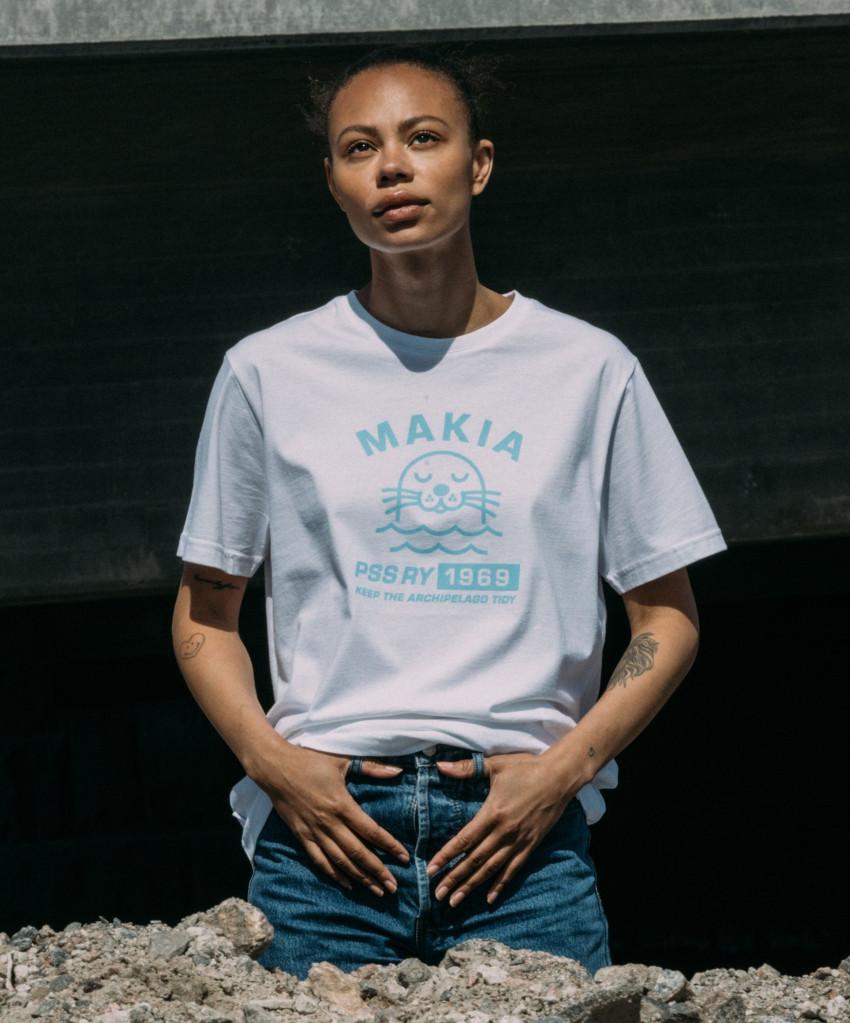 Makia Clothing Unisex T-Shirt mit Print Airisto Special Edition für die Schäreninseln und Seen