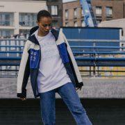 Makia Clothing Unisex Regenjacke Lootholma 3L blau, weiß Special Edition für Schären & Seen