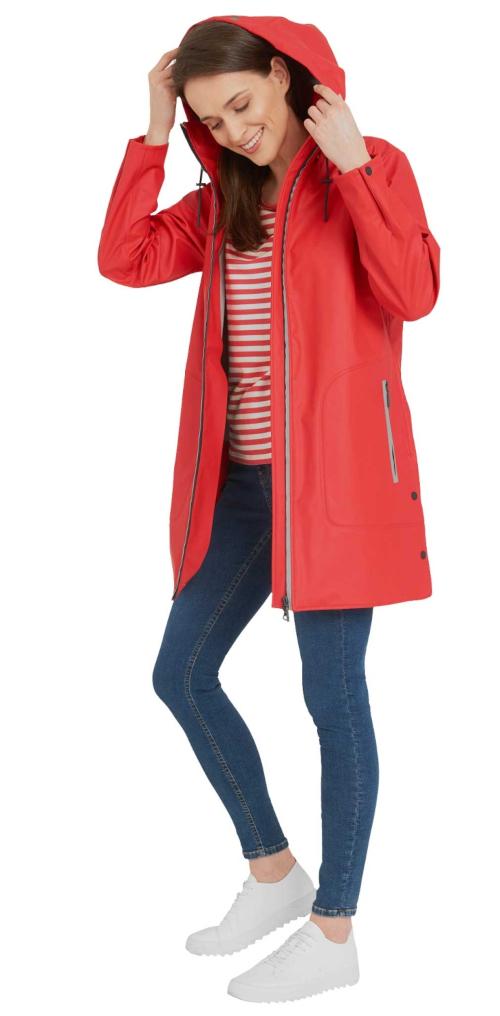 REDGREEN Damen Regenjacke mit verstellbarer & abnehmbarer Kapuze Silia