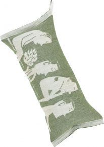 Lapuan Kankurit Miesten (Männer) Saunakissen / Reisekissen 20x46 cm (Öko-Tex) leinen, grün