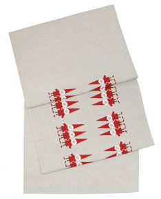Almedahls Tomtenisse Tischläufer 40x140 cm beige, rot