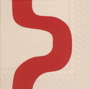 Marimekko Seireeni (Sirene) Papierservietten 33x33 cm 20 Stk. rot, beige