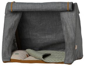 Maileg Puppenspielzeug für Maus Zelt Happy Camper 14,5x17,5x21,5 cm grau, grün, braun