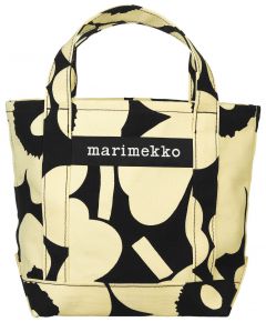 Marimekko Unikko Seidi Handtasche schwarz, hellgelb