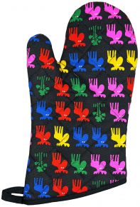Nordiska Mia L. Elch schwarz multicolor Topfhandschuh für Rechtshänder