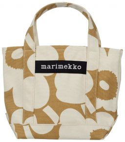 Marimekko Unikko Seidi Handtasche beige, natur