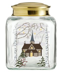 Holmegaard Weihnachten 2021 Gebäckdose Höhe 16 cm 12x12 cm