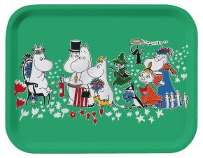 Opto Design Mumin Geburtstag Tablett 20x27 cm grün