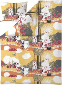 Finlayson Mumin Ruusumuumi (Zimmer) Bettwäsche (Öko-Tex) 150x210 cm / 50x60 cm gelb
