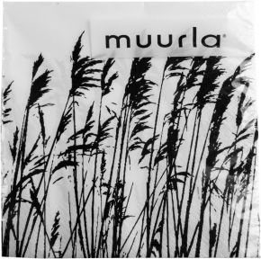 Muurla Nordic Schilf Papierservietten 33x33 cm 20 Stk. schwarz, weiß