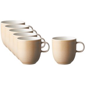 Studio Round North Tasse / Becher mit Henkel 0,33 l matt farbig sand 6 Stk.