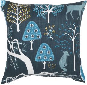 Spira of Sweden Sagoskog Kissenhülle (Öko-Tex) 50x50 cm blau, gelb, weiß