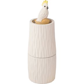 Wildlife Garden Salzmühle / Pfeffermühle weiß Kakadu Höhe 19 cm