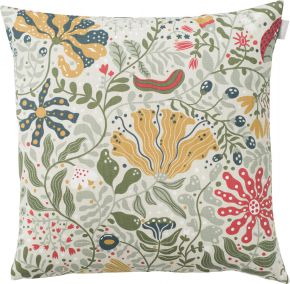 Spira of Sweden Landhaus Myllra 50 Kissenhülle (Öko-Tex) 47x47 cm grün, mehrfarbig