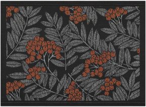 Ekelund Herbst Eschenblatt Tischset (Öko-Tex) 35x48 cm schwarz, grau, orange