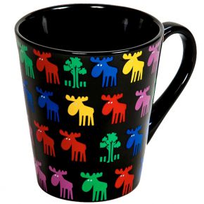 Nordiska Mia L. Elch schwarz multicolor Becher 0,3 l