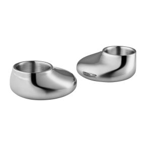 Eva Solo Mellow Teelichtleuchter Höhe 4 cm 2 Stk. Edelstahl poliert