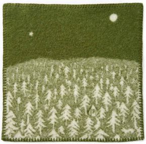 Klippan Haus im Wald Wollsitzauflage 43x43 cm grün (Öko-Tex)