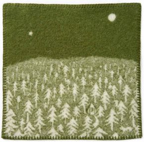 Klippan Haus im Wald Wollsitzauflage 43x43 cm grün (Öko-Tex)