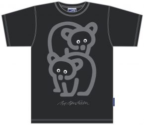 Bo Bendixen Unisex T-Shirt dunkelgrau Bär