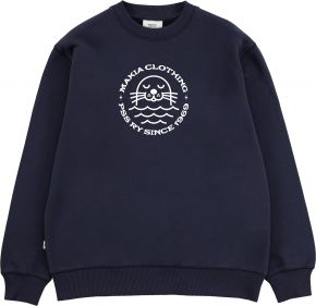 Makia Clothing Unisex Sweatshirt mit Print Sandö dunkelblau Special Edition für Schären & Seen