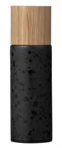 Bitz Holz / Steingut Pfeffermühle Höhe 16,7 cm