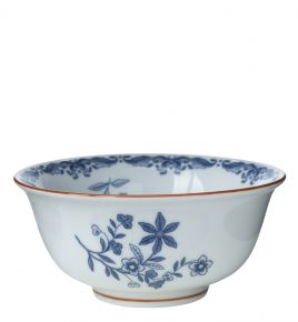 Rörstrand Ostindia Schüssel / Teller tief 0,5 l grau, graublau, braun