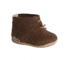 Glerups Modell GK Babyfilzstiefel Ledersohle