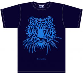 Bo Bendixen Unisex T-Shirt marineblau Tiger