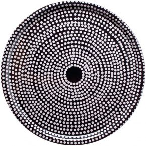 Marimekko Fokus Tablett Ø 46 cm schwarz, weiß