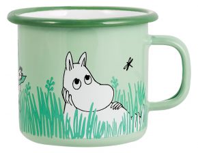 Muurla Mumins Tag im Garten Jungs Tasse / Becher Emaille 0,25 l