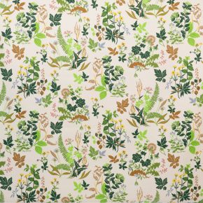 Almedahls Ängsö Tischdecke 145x250 cm beige, grün, gelb