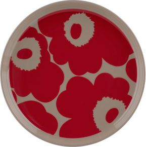 Marimekko Unikko Oiva Teller Ø 13,5 cm terra, rot