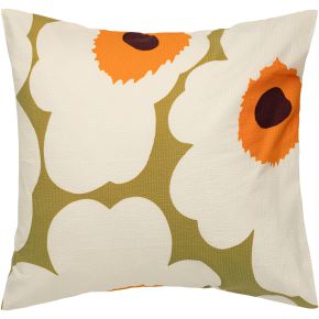 Marimekko Unikko Bettkissenbezug 80x80 cm karamel, creme, orange