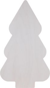 Muurla Die Tanne Schneidebrett / Servierbrett 25x44 cm mit 2 Birke / weiß