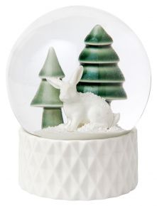 Dottir Nordic Design Wintergeschichten Schneekugel Kaninchen Höhe 12,5 cm
