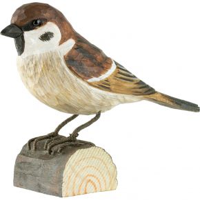 Wildlife Garden DecoBird Feldsperling handgeschnitzt