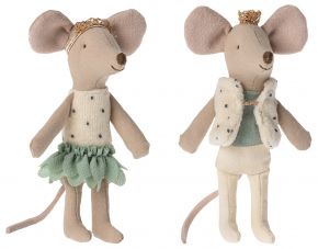 Maileg Maus Königliche Kleine Schwester & Kleiner Bruder Höhe 11 cm 2 tlg. Set in Box