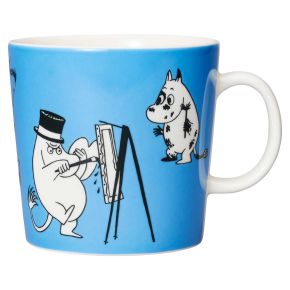 Moomin by Arabia Mumins Tasse / Becher 0,4 l blau, cremeweiß, schwarz
