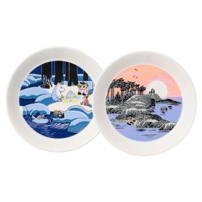 Moomin by Arabia Mumins Schneelaterne & Mumintag Ø 19 cm mehrfarbig 2 Stk.