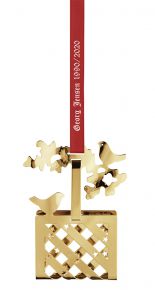 Georg Jensen Weihnachten 1990 / 2020 Mobile Korb gold