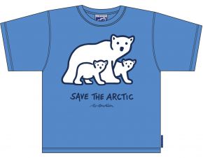 Bo Bendixen Unisex Kinder T-Shirt blaugrau Eisbär