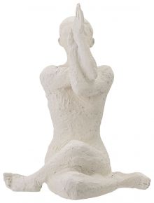 Bloomingville Deko Yoga Skulptur Höhe 23,5 cm Breite 11 cm Länge 17,5 cm weiß