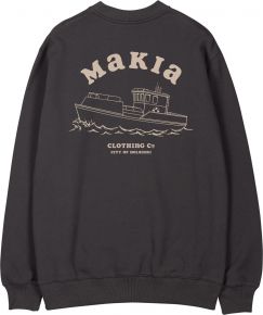 Makia Clothing Herren Sweatshirt Fleece mit Print Boat