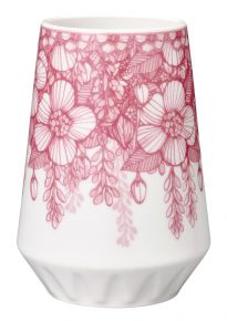 Arabia Huvila Vase Höhe 13 cm rosa, cremeweiß