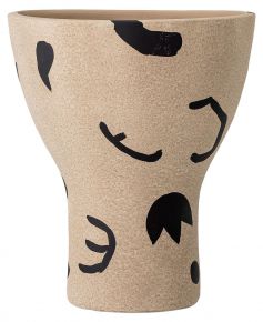Bloomingville Nans Vase Terrakotta Höhe 27 cm sand, schwarz