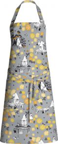 Finlayson Mumin Unelmoi Schürze (Öko-Tex) grau, gelb, orange