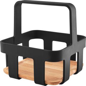 Eva Solo Nordic Kitchen Menage Ständer Höhe 18,5 Breite 17 cm Länge 17 cm schwarz, Eiche