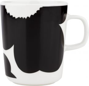 Marimekko Unikko Iso Oiva Tasse / Becher 0,25 l cremeweiß, schwarz